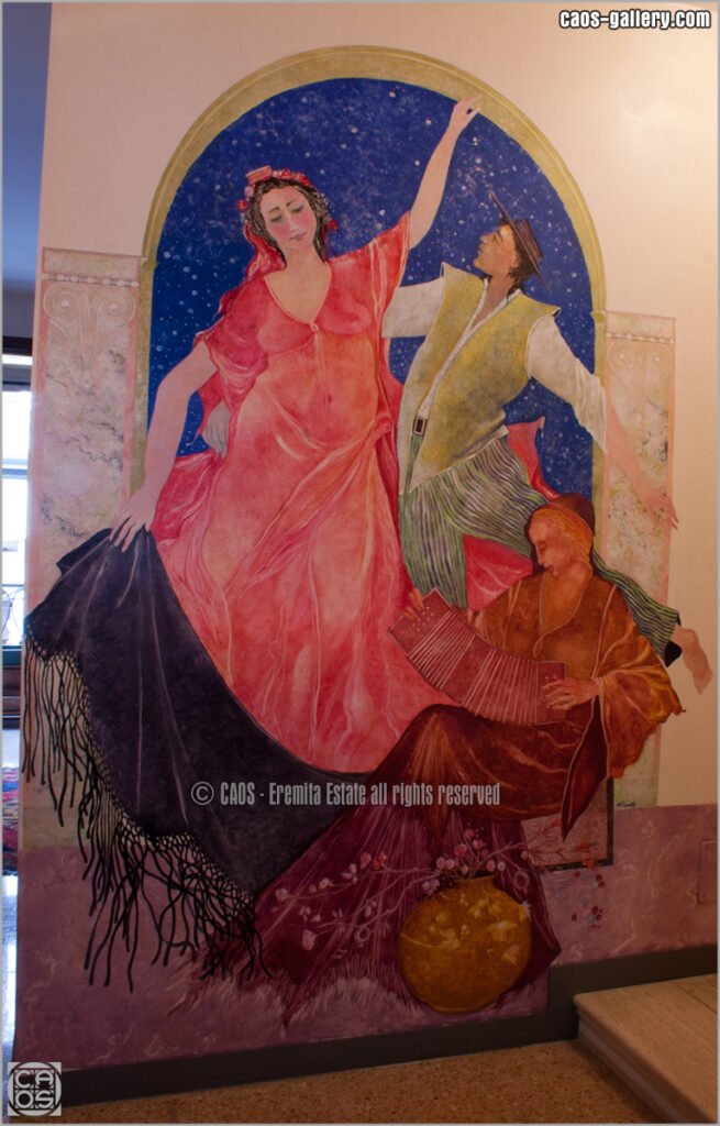 murale tango di mario eremita presso casa campello venezia