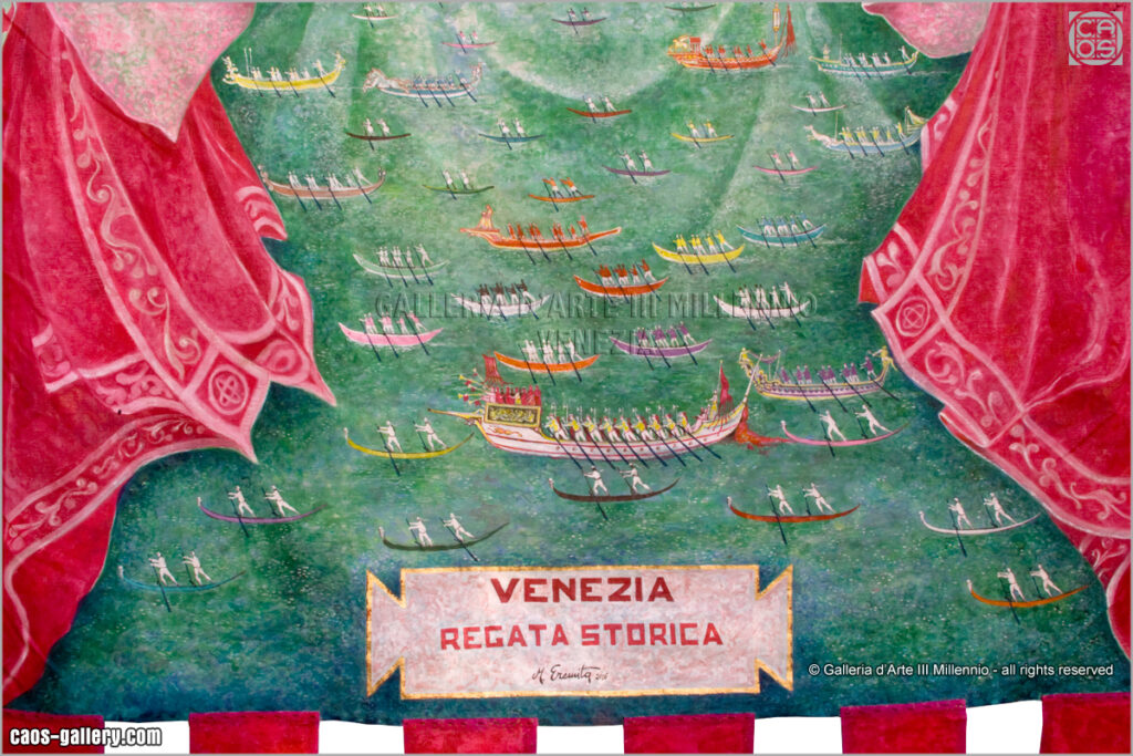 la coltrina di venezia di mario eremita per la regata storica di venezia