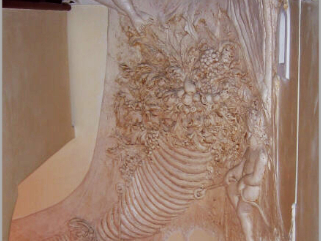 abbellimenti artistici sculture presso casa de faveri treviso opere di mario eremita