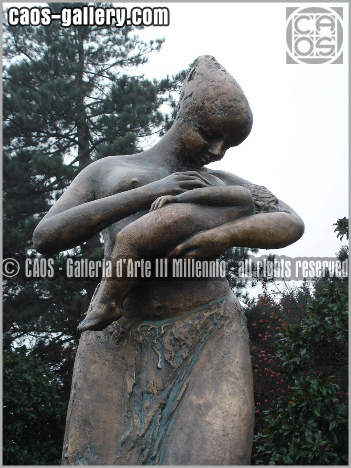 scultura monumento inno alla vita di mario eremita bronzo cera persa prova autore