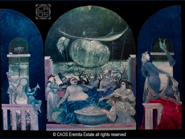 tabula fenestrata teofilo folengo di Mario Eremita dipinto su tavola