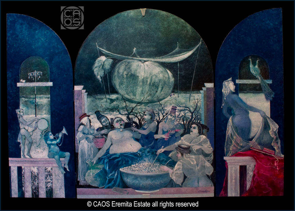 tabula fenestrata teofilo folengo di Mario Eremita dipinto su tavola